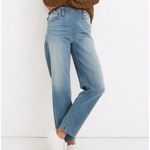 Madewell Jeans Lt blue Keefe Wash Elastic Waist Tapered Jeans 32